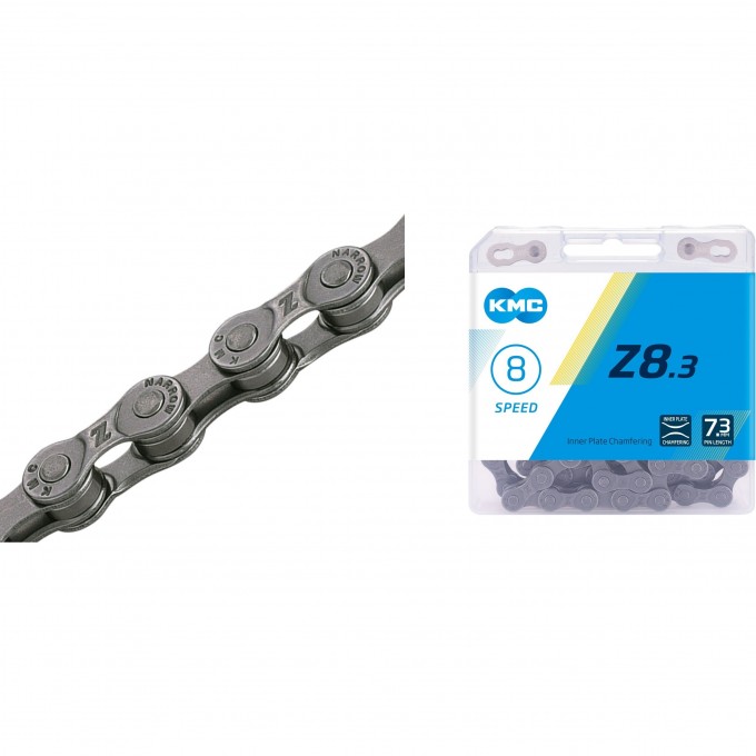 Цепь Z8.3 KMC 1/2"х3/32" 116 звеньев 570096 Цепь Z8.3 KMC 1/2"х3/32" 116 звеньев 570096