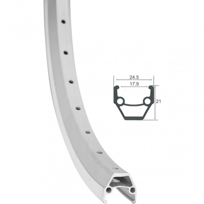 Обод 20" HLQC-02AB 14Gх36Н двойной фрезерованный, серебристый 330132 Обод 20" HLQC-02AB 14Gх36Н двойной фрезерованный, серебристый 330132