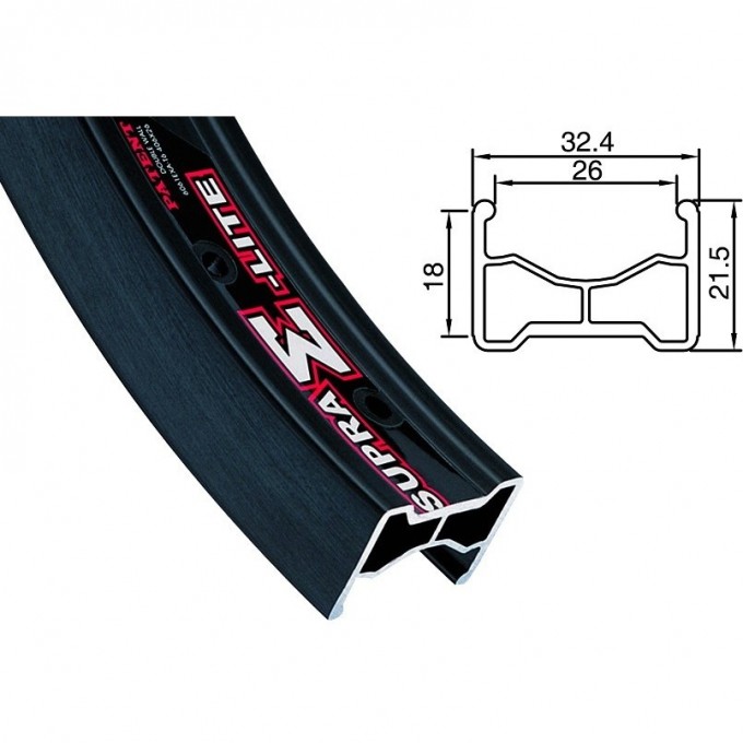 Обод 20" Supra E (Lite) Alexrims 36H двойной, серебристый 330023 Обод 20" Supra E (Lite) Alexrims 36H двойной, серебристый 330023