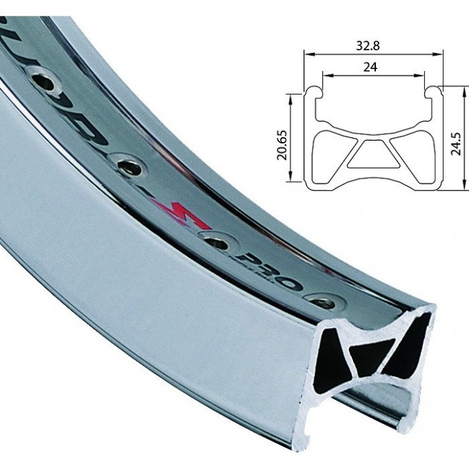 Обод 20" Supra E(Sigma) Alexrims 48H двойной усиленный, серебристый 330026 Обод 20" Supra E(Sigma) Alexrims 48H двойной усиленный, серебристый 330026