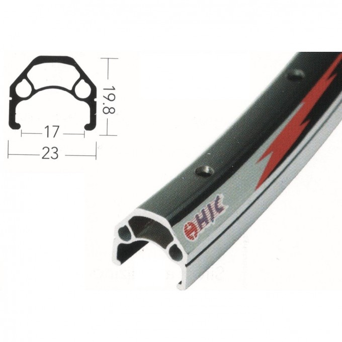 Обод 24" DA-17 HJC 36H двойной, чёрный 330080 Обод 24" DA-17 HJC 36H двойной, чёрный 330080