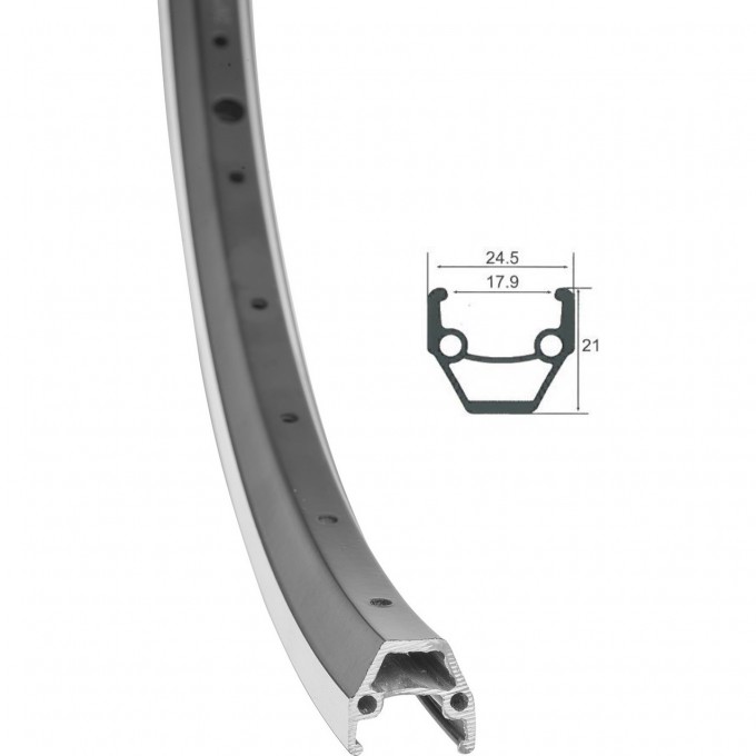 Обод 26" HLQC-02AB 14Gх36Н двойной фрезерованный, черный 330134 Обод 26" HLQC-02AB 14Gх36Н двойной фрезерованный, черный 330134