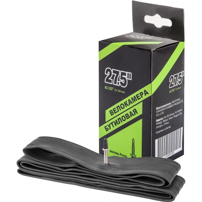 Велокамера NTG 27.5"x2.125" в индивидуальной упаковке 790022 Велокамера NTG 27.5"x2.125" в индивидуальной упаковке 790022