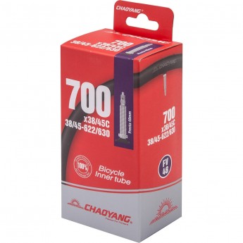 Велокамера STELS/CHAO YANG 700x38/45C с вентилем Presta 48 мм в инд. упаковке Велокамера STELS/CHAO YANG 700x38/45C с вентилем Presta 48 мм в инд. упаковке