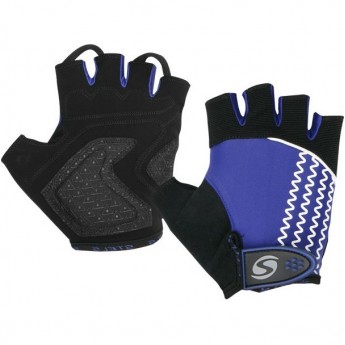 Велоперчатки STELS CG-1181 бело-сине-чёрные р. XL Велоперчатки STELS CG-1181 бело-сине-чёрные р. XL