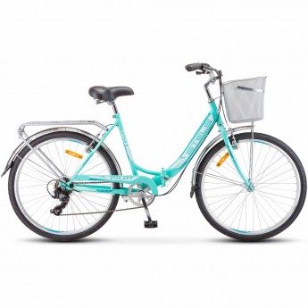 Велосипед STELS 26" Pilot 850 (с корзиной) (LU093354) морская волна, 2023 Велосипед STELS 26" Pilot 850 (с корзиной) (LU093354) морская волна, 2023