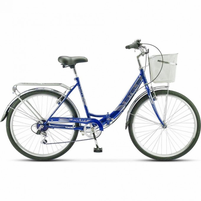 Велосипед STELS 26" Pilot 850 (с корзиной) (LU093354) темно-синий, 2023 JU000428622023JU0001719 Велосипед STELS 26" Pilot 850 (с корзиной) (LU093354) темно-синий, 2023 JU000428622023JU0001719