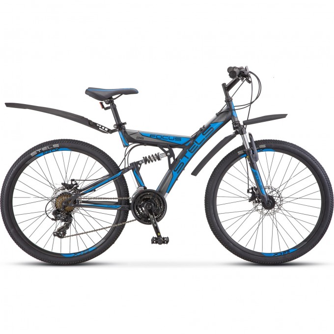 Велосипед STELS Focus 26" MD 21 sp V010 чёрный/синий (LU088523), рама 18", 2023 KUBC0067712021KU0007009 Велосипед STELS Focus 26" MD 21 sp V010 чёрный/синий (LU088523), рама 18", 2023 KUBC0067712021KU0007009