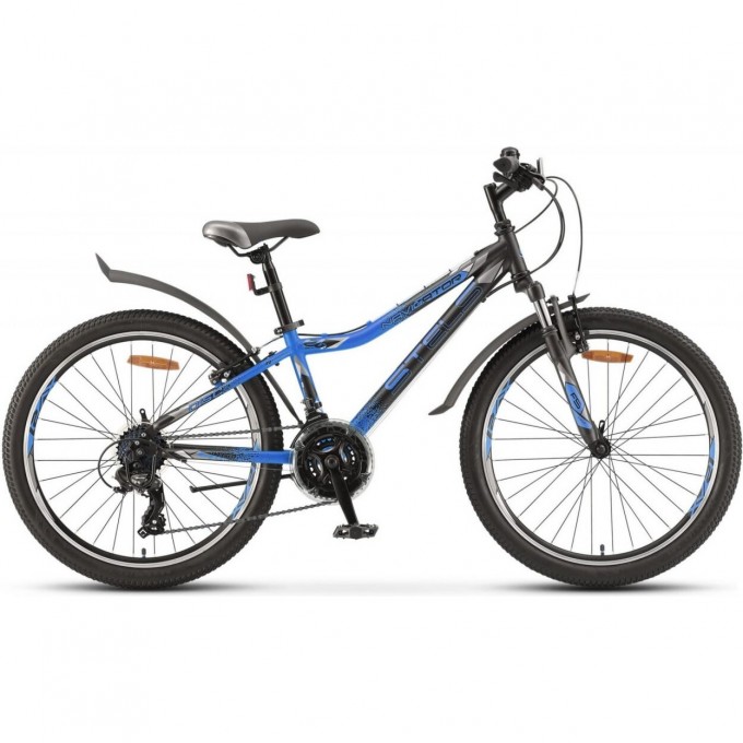 Велосипед STELS Navigator 24" 410 V 21 sp V010 чёрный/синий (LU091557), рама 12" JU000424422023JU0001500 Велосипед STELS Navigator 24" 410 V 21 sp V010 чёрный/синий (LU091557), рама 12" JU000424422023JU0001500