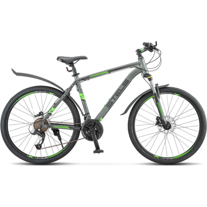 Велосипед STELS Navigator 640 D V010 антрацитовый/зелёный 26" (LU091518), рама 14,5", 2023 KUBC0065202021KU0001032 Велосипед STELS Navigator 640 D V010 антрацитовый/зелёный 26" (LU091518), рама 14,5", 2023 KUBC0065202021KU0001032